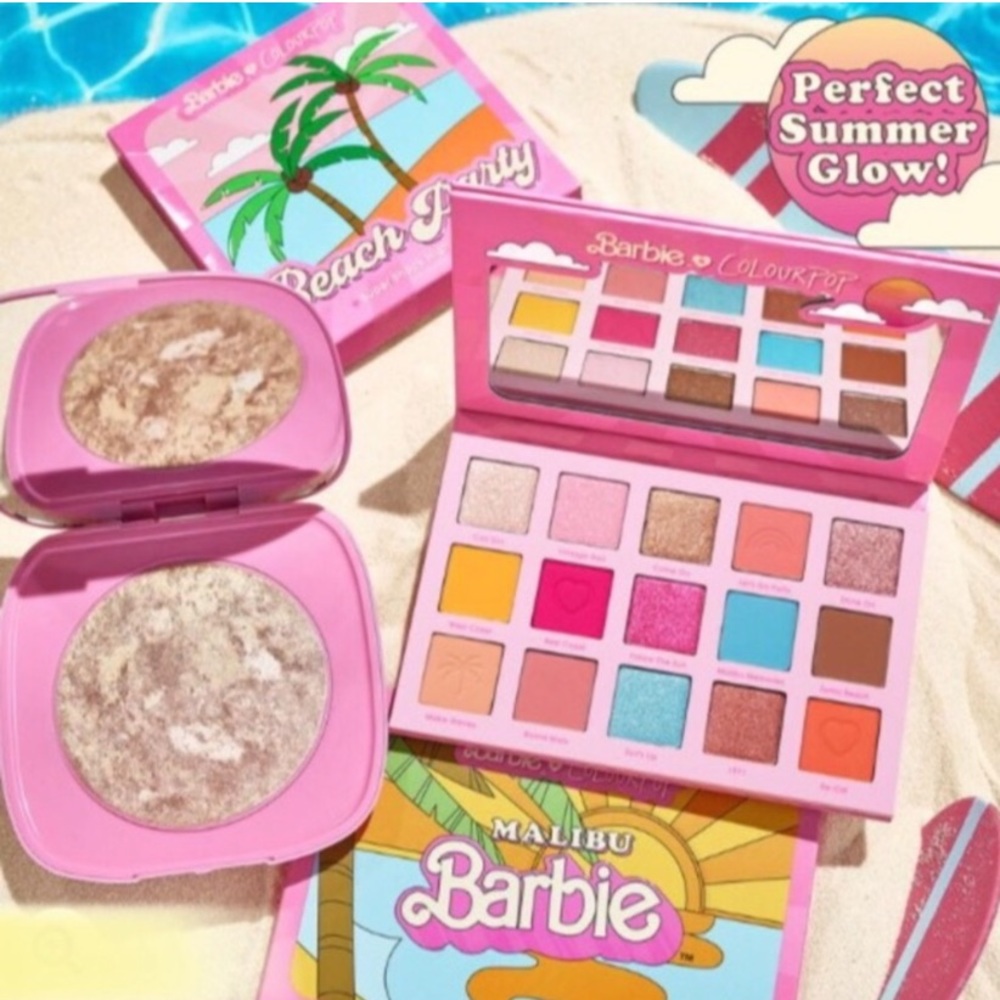 Barbie Colourpop Limited Edition highlighter and eyeshadow palette!! 🌈